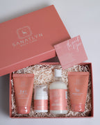 Sanatlyn Self-Care Affair 4-in-1 combo pack: face cleanser, berries and vitamin C face wash, body wash, and all day cream