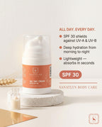 Sanatlyn body care All Day with SPF 30 on a light background